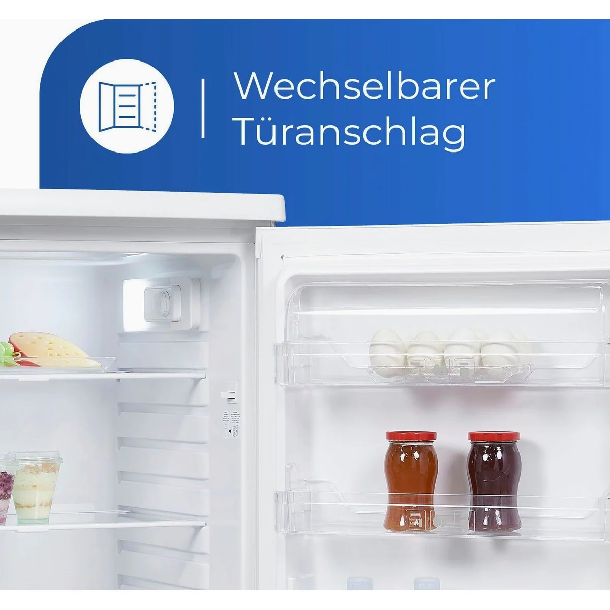 exquisit KS16-V-040E Kühlschrank, 85 cm hoch, 55 cm breit, 127 l Volumen 4