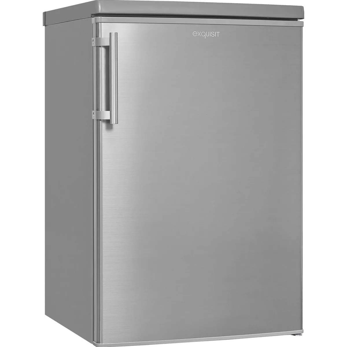 exquisit KS16-V-H-040E inoxlook Kühlschrank, 85,5 cm hoch, 55 cm breit, 127 l Volumen 2