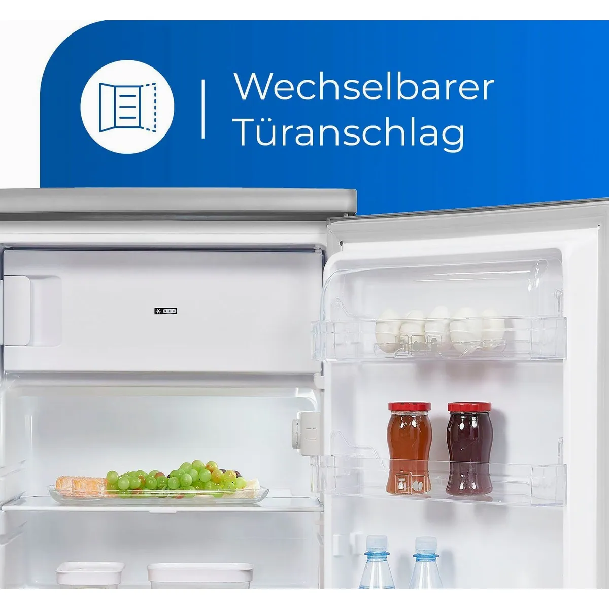 exquisit KS16-4-HE-040E Kühlschrank, 95 l Kühlvolumen, 14 l Gefriervolumen, 40 dB 4