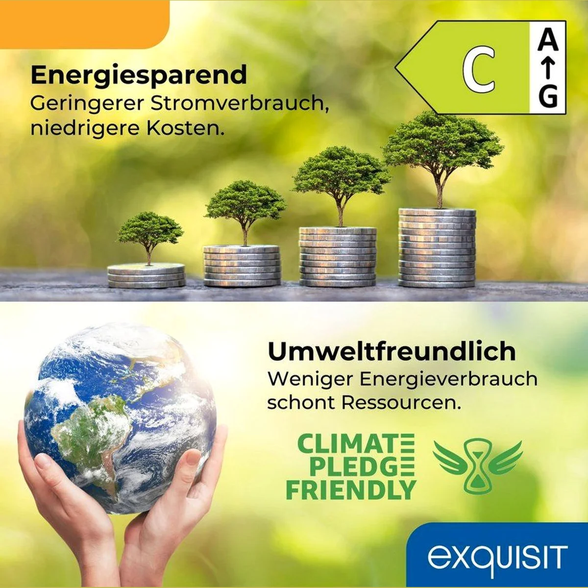 exquisit GS581-040C Gefrierschrank, 87 Liter, 3 Schubladen, 40 dB, EEK C 4