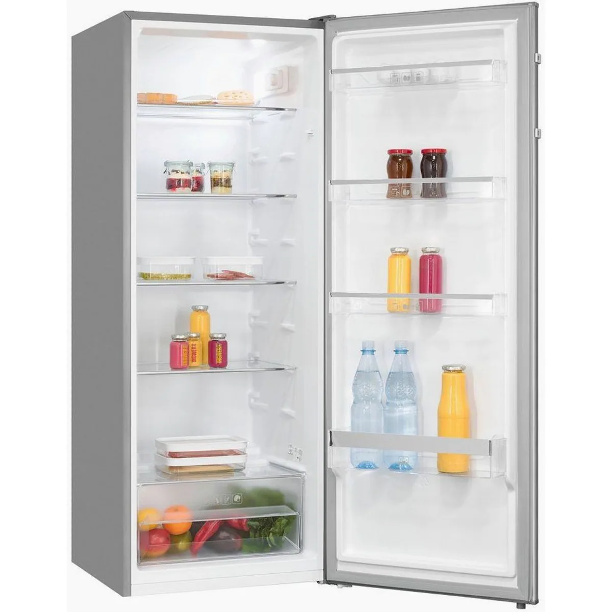 exquisit KS320-V-H-040D Vollraumkühlschrank, 242 l Volumen, 39 dB Betriebsgeräusch, 5 Ablageflächen 2