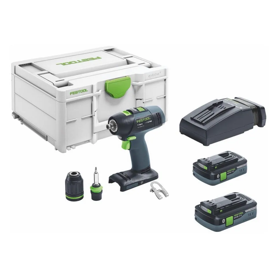 FESTOOL T 18+3 HPC 4,0 I-Plus Akku-Bohrschrauber, bürstenlos, 2-Gang, 50 Nm 2
