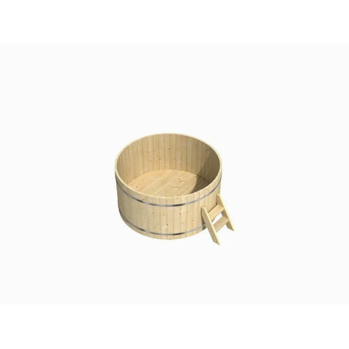 FinnTherm Badefass Bergen, 160 cm Durchmesser, 1500 l Volumen, für 3-4 Personen 3