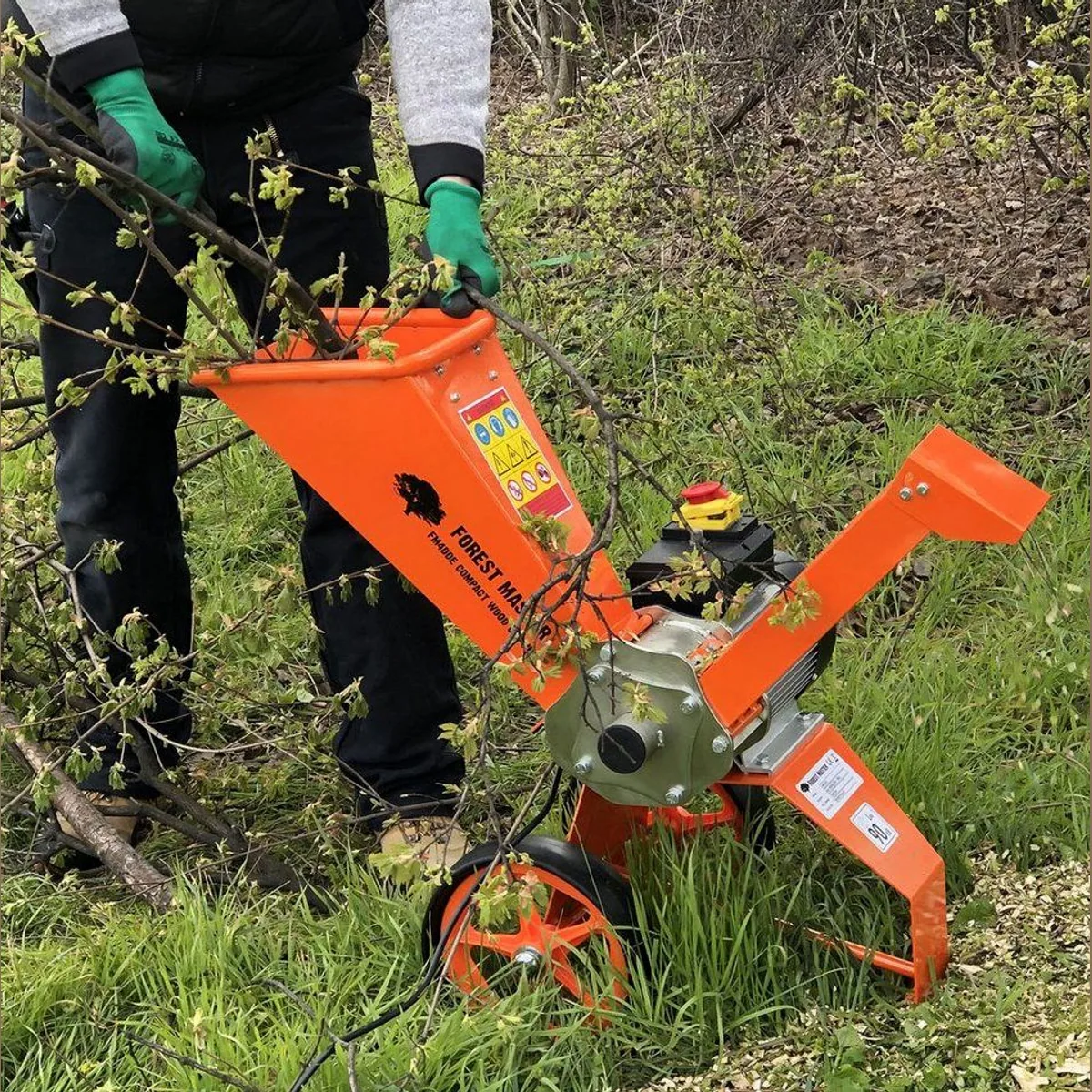 Forest Master FM4DDE Elektro Häcksler, 2800 Watt, 5 cm max. Astdurchmesser, Direktantrieb 5