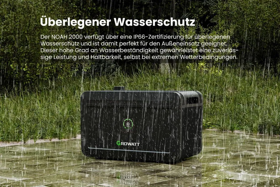 Growatt NOAH 2000 Speicher, 2048Wh mit 1800W PV-Eingangsleistung, Fernüberwachung via App 3