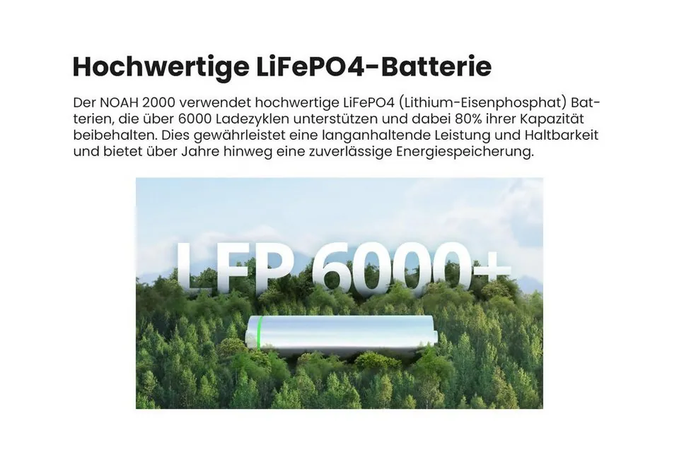 Growatt NOAH 2000 Speicher, 2048Wh mit 1800W PV-Eingangsleistung, Fernüberwachung via App 4