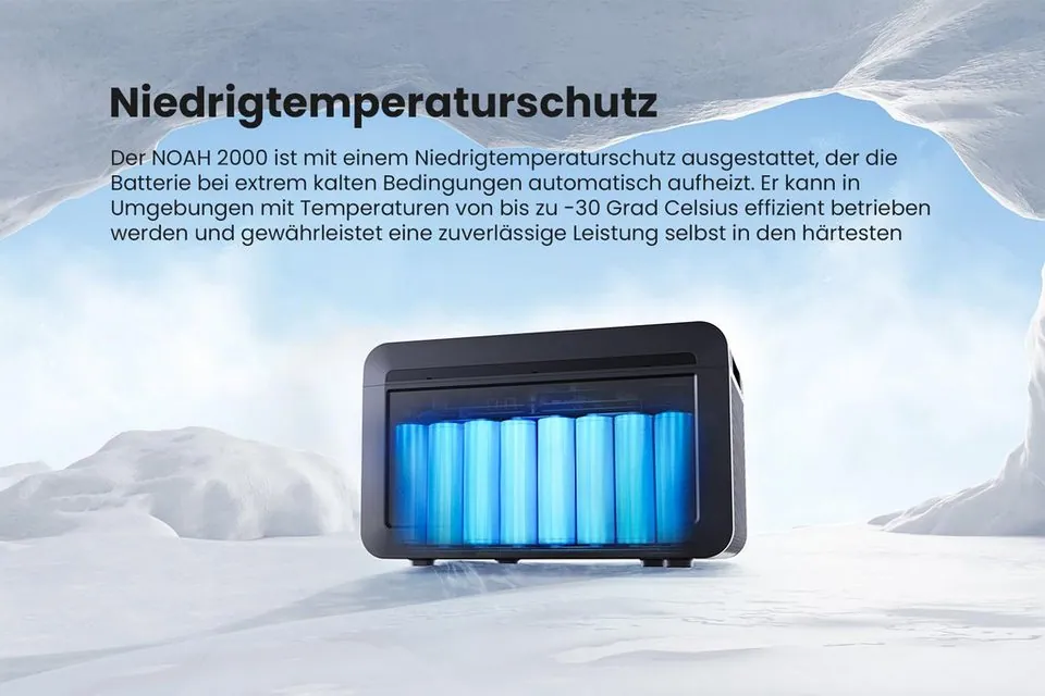 Growatt NOAH 2000 Speicher, 2048Wh mit 1800W PV-Eingangsleistung, Fernüberwachung via App 5