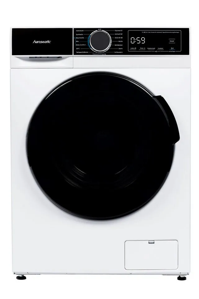 Hanseatic HWMA714A Waschmaschine, energieeffizient, 7 kg Fassungsvermögen, AquaStop 3