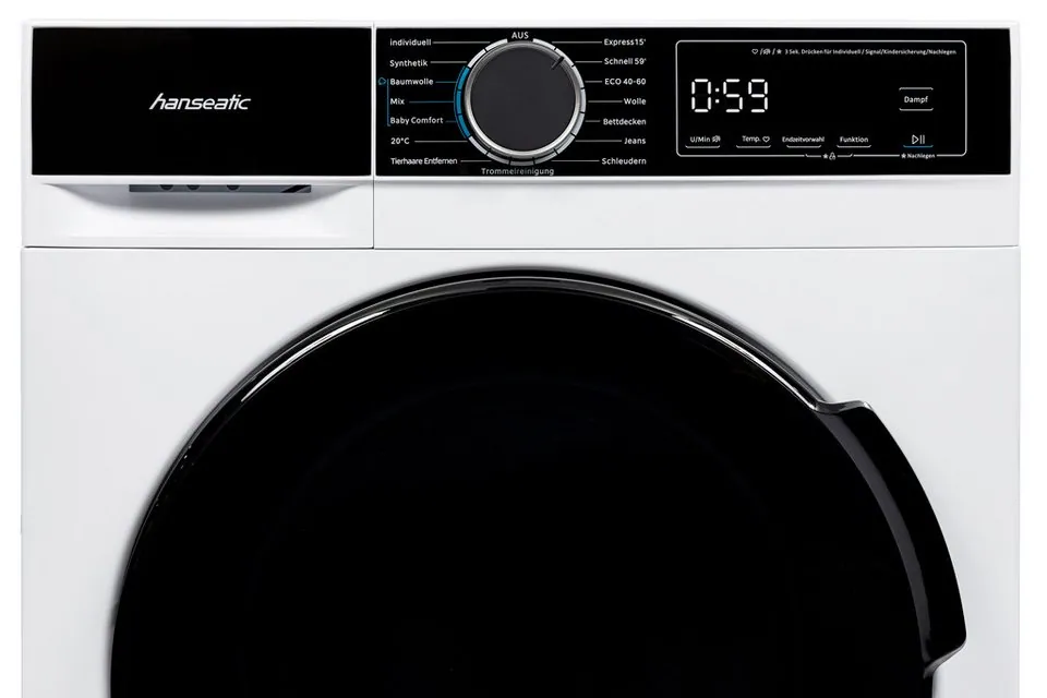 Hanseatic HWMA714A Waschmaschine, energieeffizient, 7 kg Fassungsvermögen, AquaStop 4