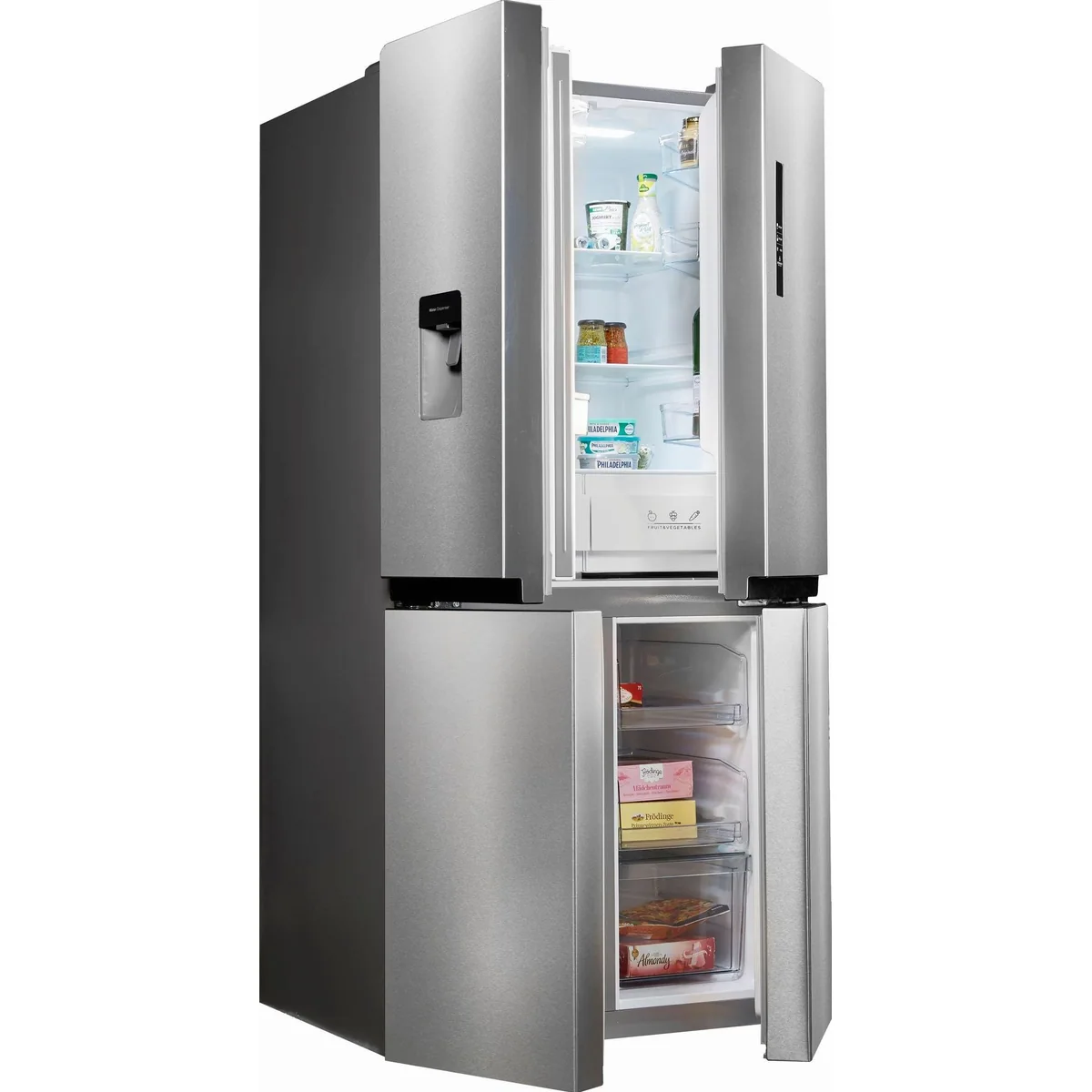 Hanseatic HCD17884EI Multi Door, 177,5 cm hoch, NoFrost, Wasserspender, FreshZone