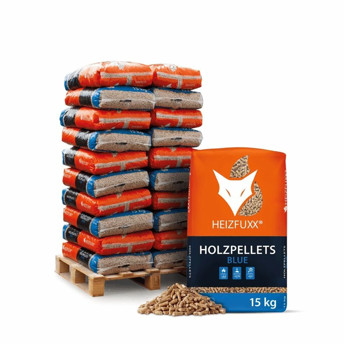 HEIZFUXX Holzpellets Blue, 300 kg, ENplus A1 zertifiziert