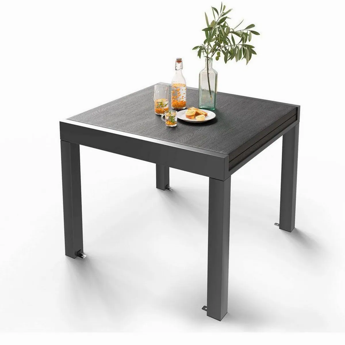 HOMALL Gartentisch, ausziehbar für 6-10 Personen, rostfreies Aluminium 3