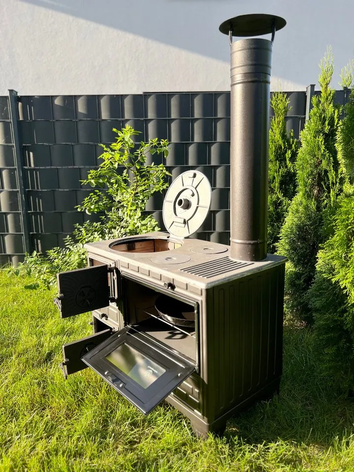 Homeparadise Grillkamin, vielseitiger Outdoor Küchenofen mit 9 kW Leistung 4