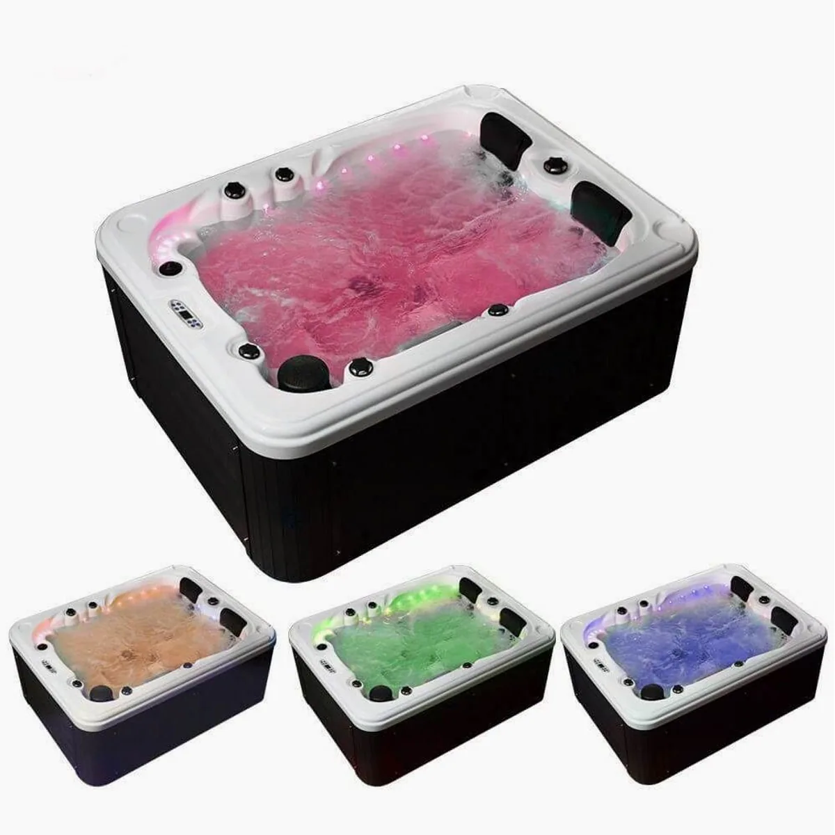 HOME DELUXE Whirlpool BEACH, 51 Düsen, Ozon-Reinigungssystem, LED-Beleuchtung 3