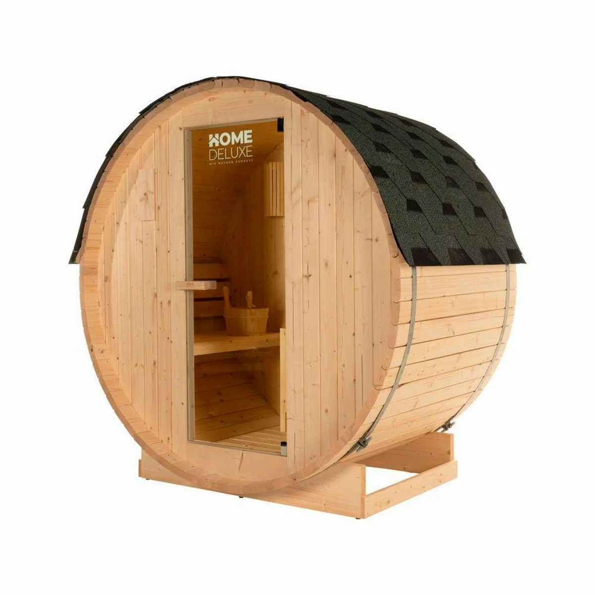 HOME DELUXE Fasssauna LAHTI, 3,6 kW Ofen, BxTxH: 194,8 x 120 x 191,7 cm 5