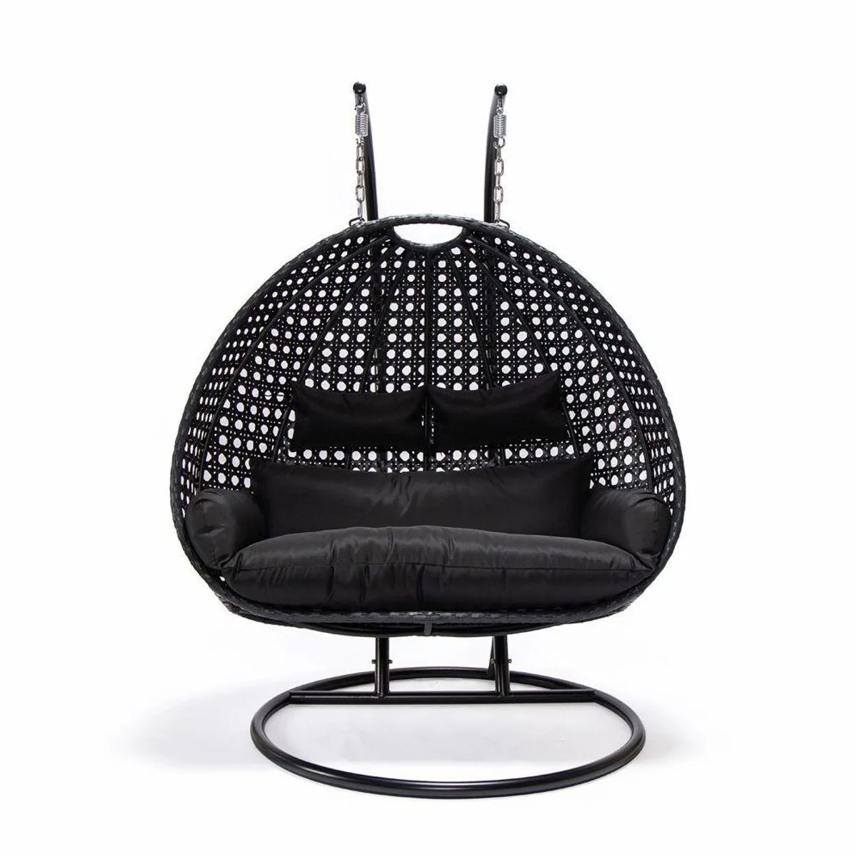 HOME DELUXE Hängesessel TWIN, wetterfestes Polyrattan, inkl. Regenabdeckung 3