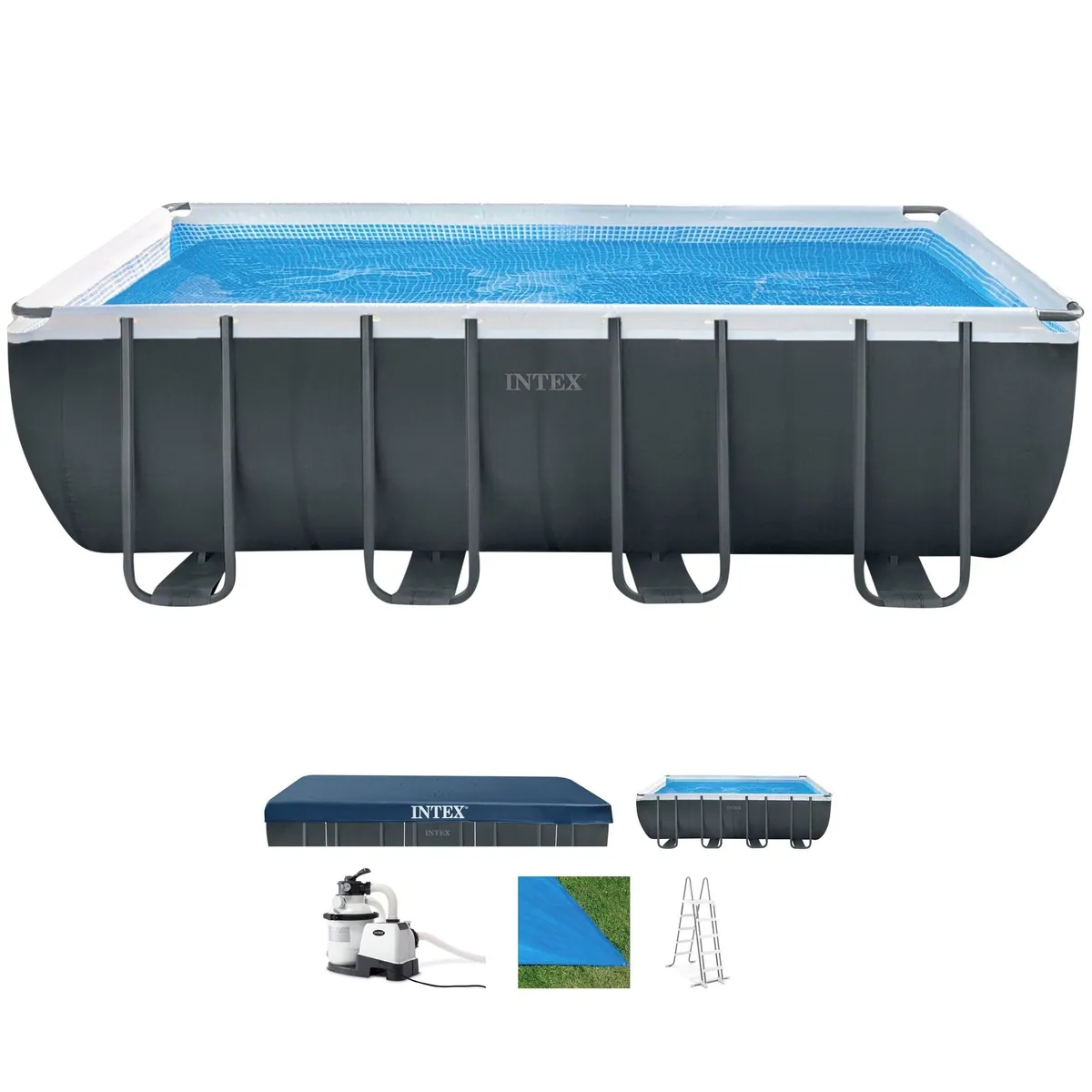 Intex Ultra XTR Frame Pool, 274x549x132 cm, 17203 l Kapazität, 3700 l/h Sandfilteranlage