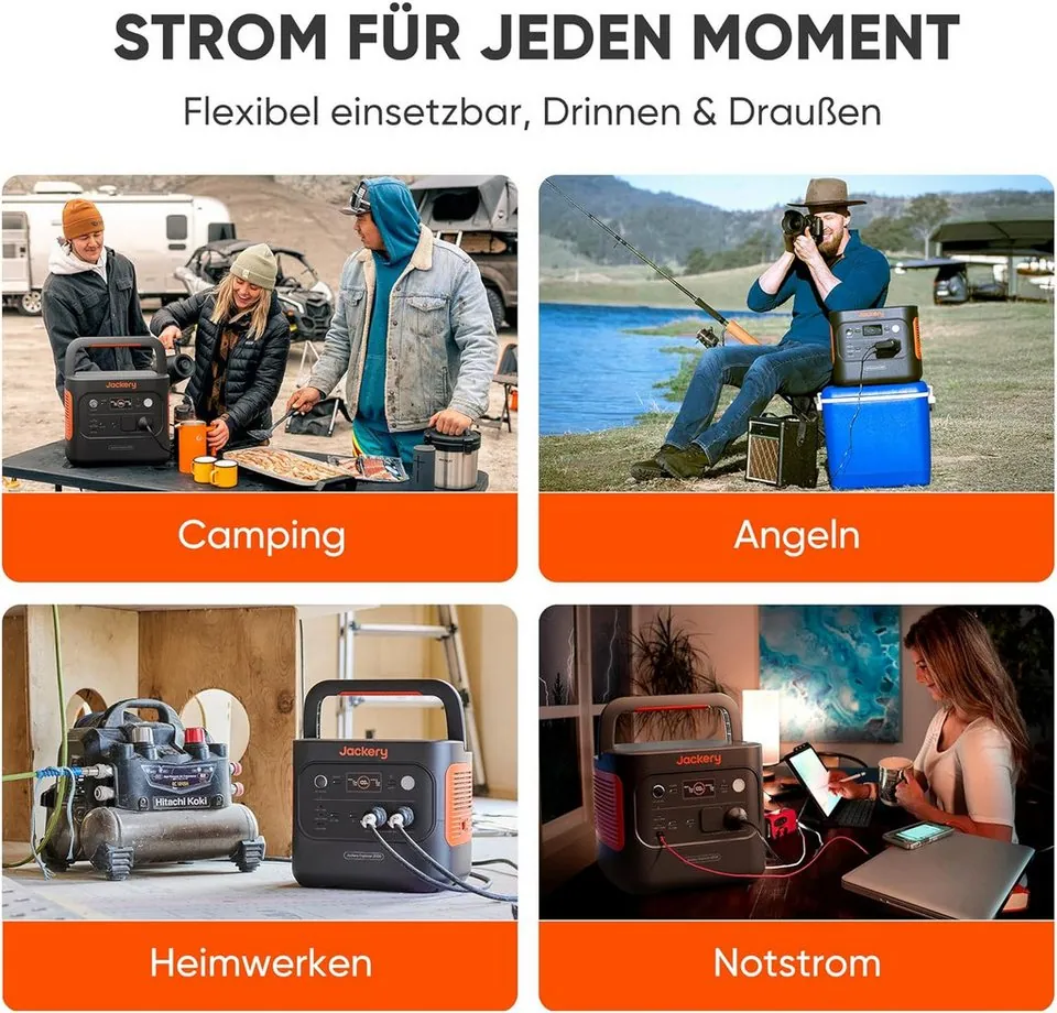 Jackery Explorer 2000 v2 Powerstation, 2042Wh Kapazität, 2200W Leistung, tragbar und solarbetrieben 3