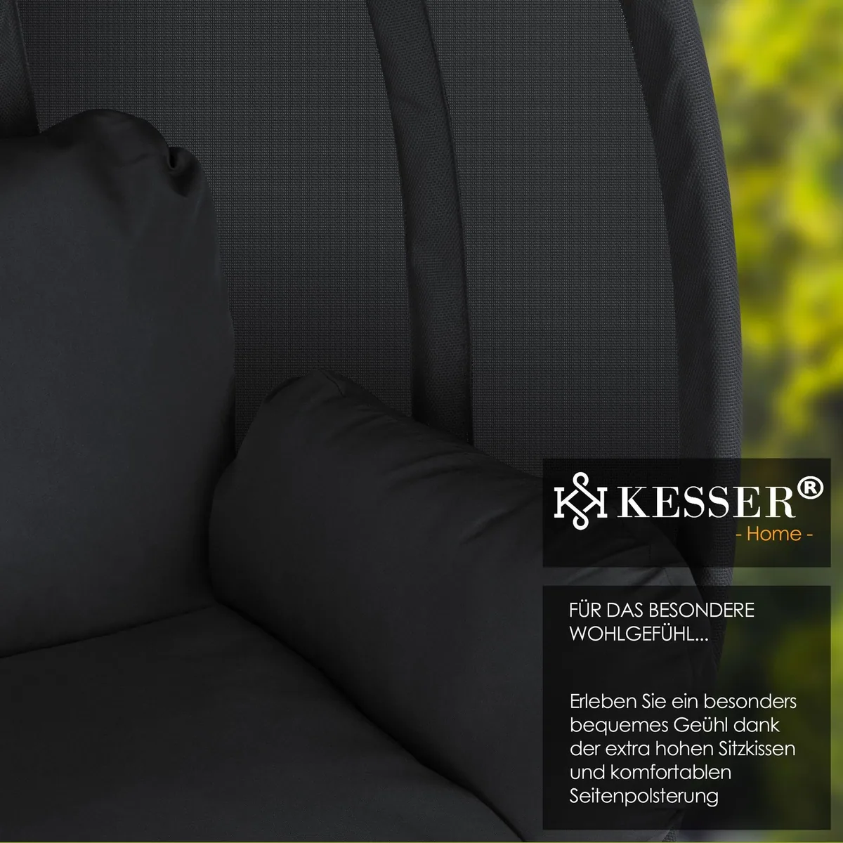 KESSER Hängesessel Luxe, stabiler Stahlrahmen, witterungsbeständige Polsterung — max. 150 kg 3