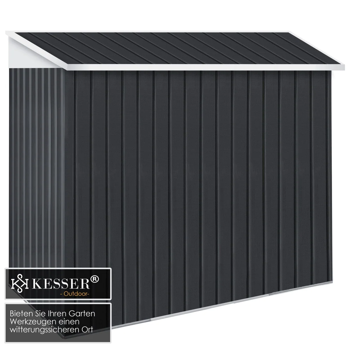 KESSER Gartenhaus, Metallgerätehaus 3,4 m³, Pultdach, verzinkter Bodenkranz 4