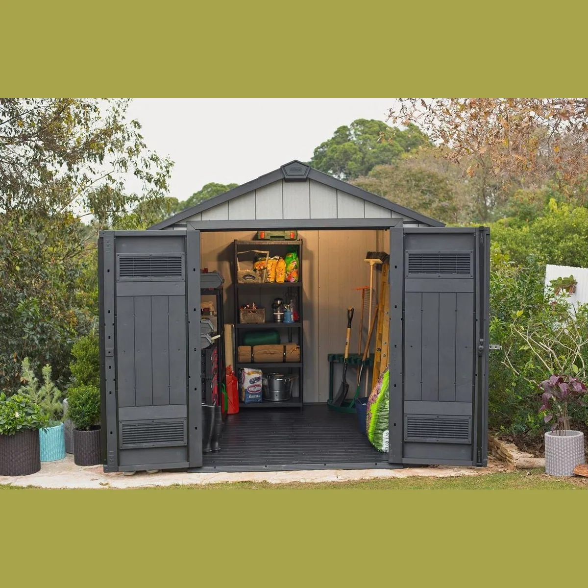 Keter Oakland 757 Gartenhaus, 8400 Liter Volumen, abschließbar, wartungsfrei 2