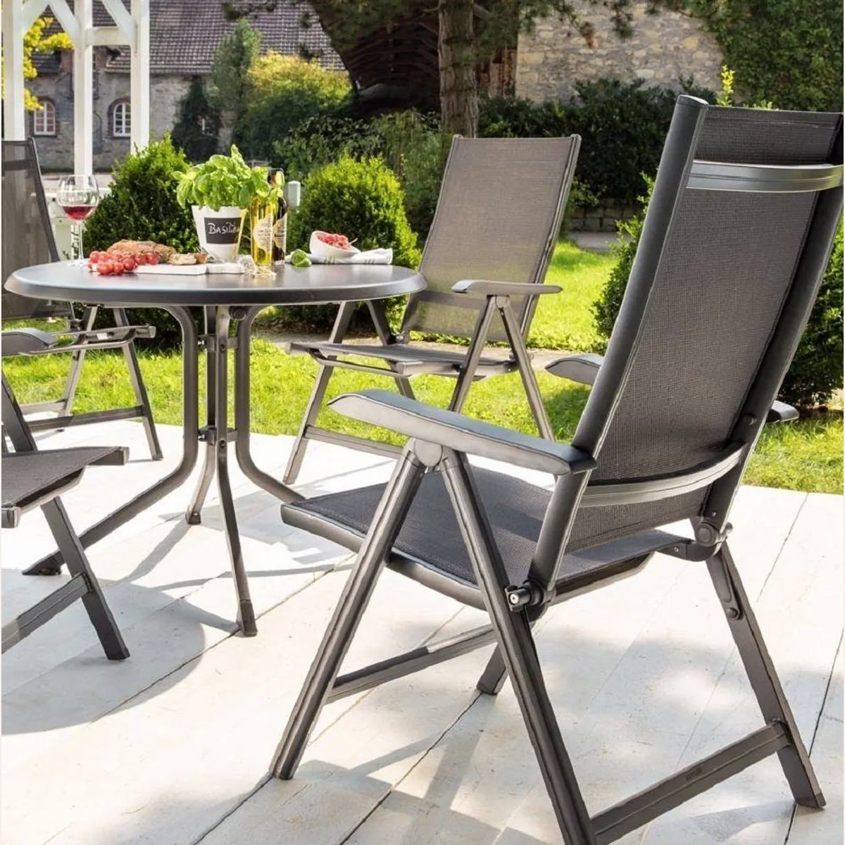 KETTLER Basic Plus Klappsessel, wetterfest, verstellbare Lehne, modernes Design 2