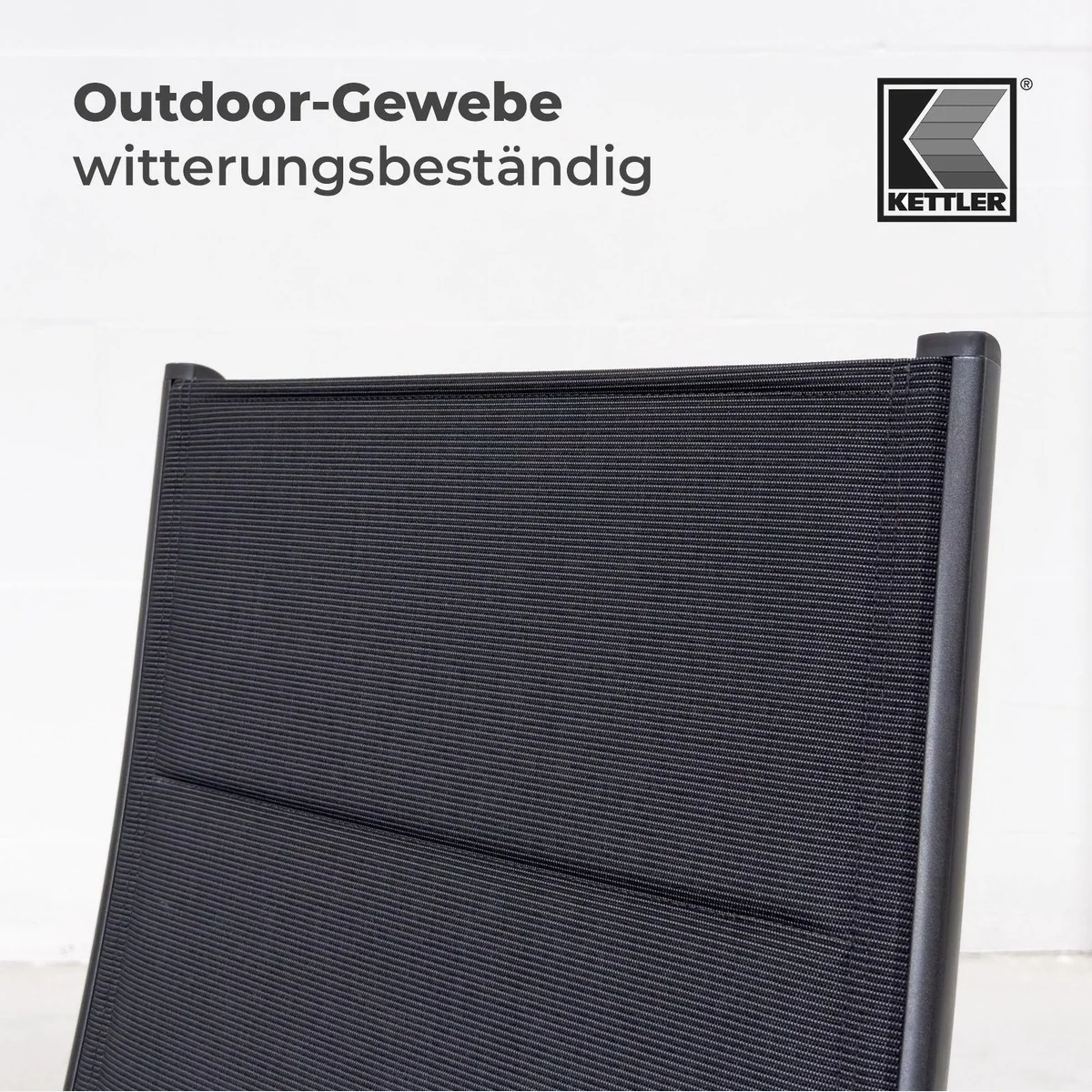 KETTLER Basic Plus Klappsessel, wetterfest, verstellbare Lehne, modernes Design 4