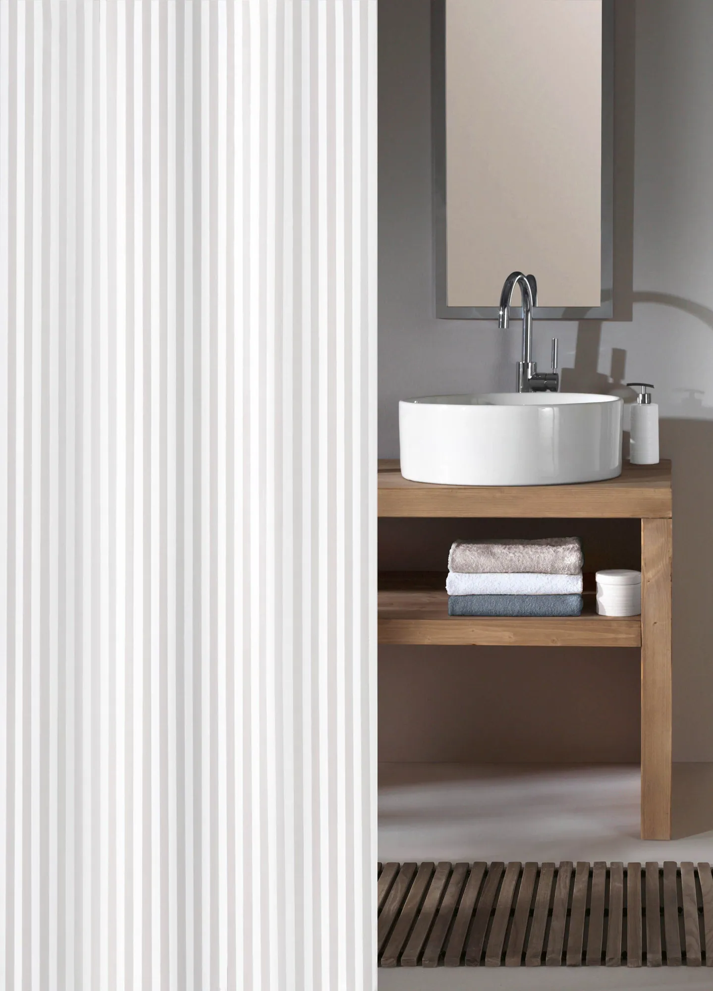 Kleine Wolke Duschvorhang Sanna, elegantes Design, pflegeleicht, wasserabweisend