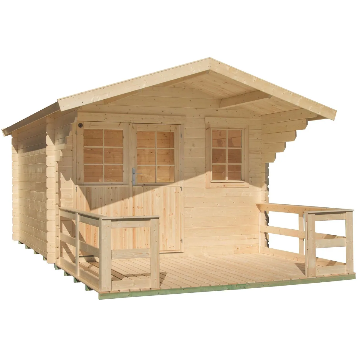 KONIFERA Kallenberg 2 Gartenhaus, 340x443 cm, mit Terrasse und Vordach