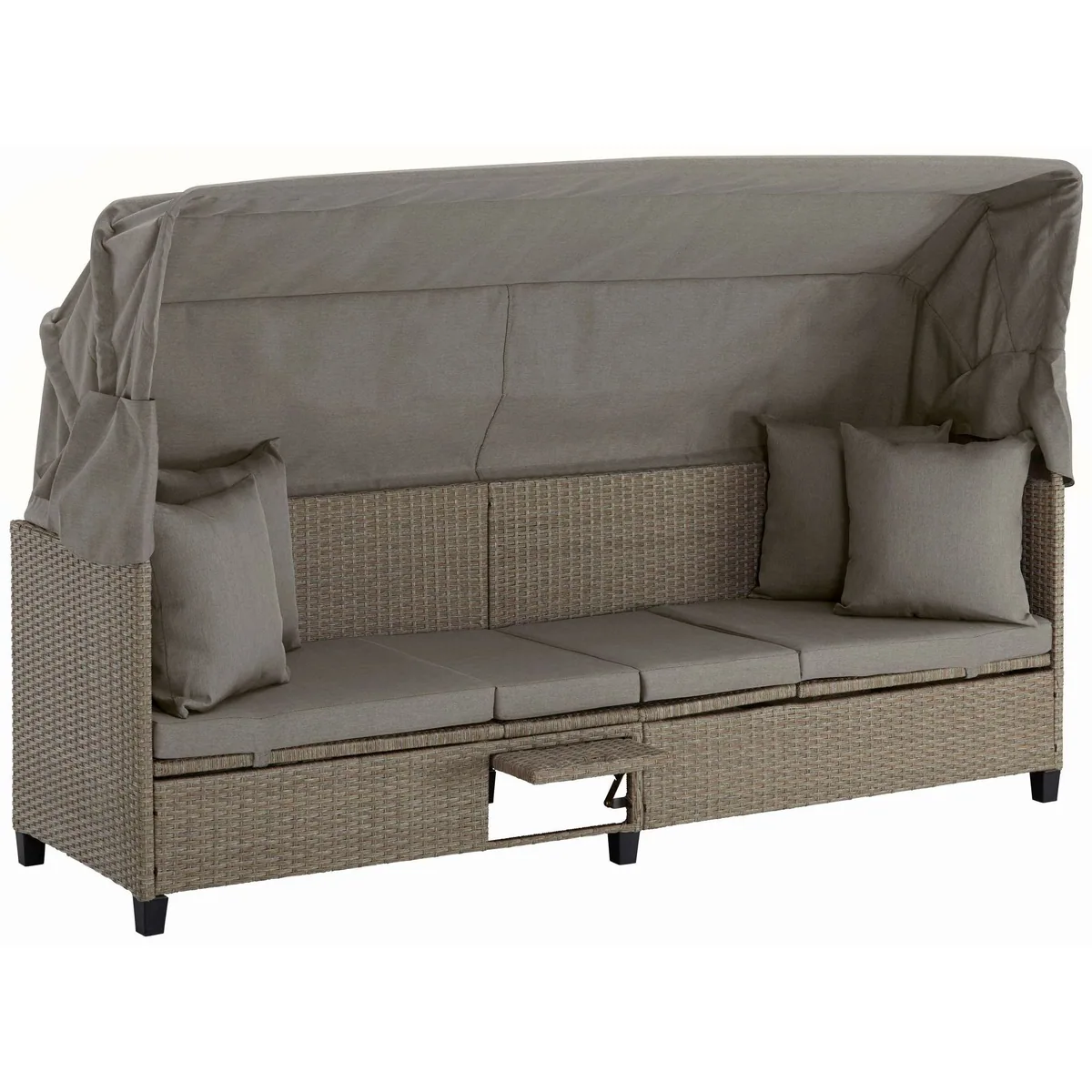KONIFERA Loungesofa Alabama, BxTxH: 200x133x60 cm, Polyrattan, inkl. Auflage