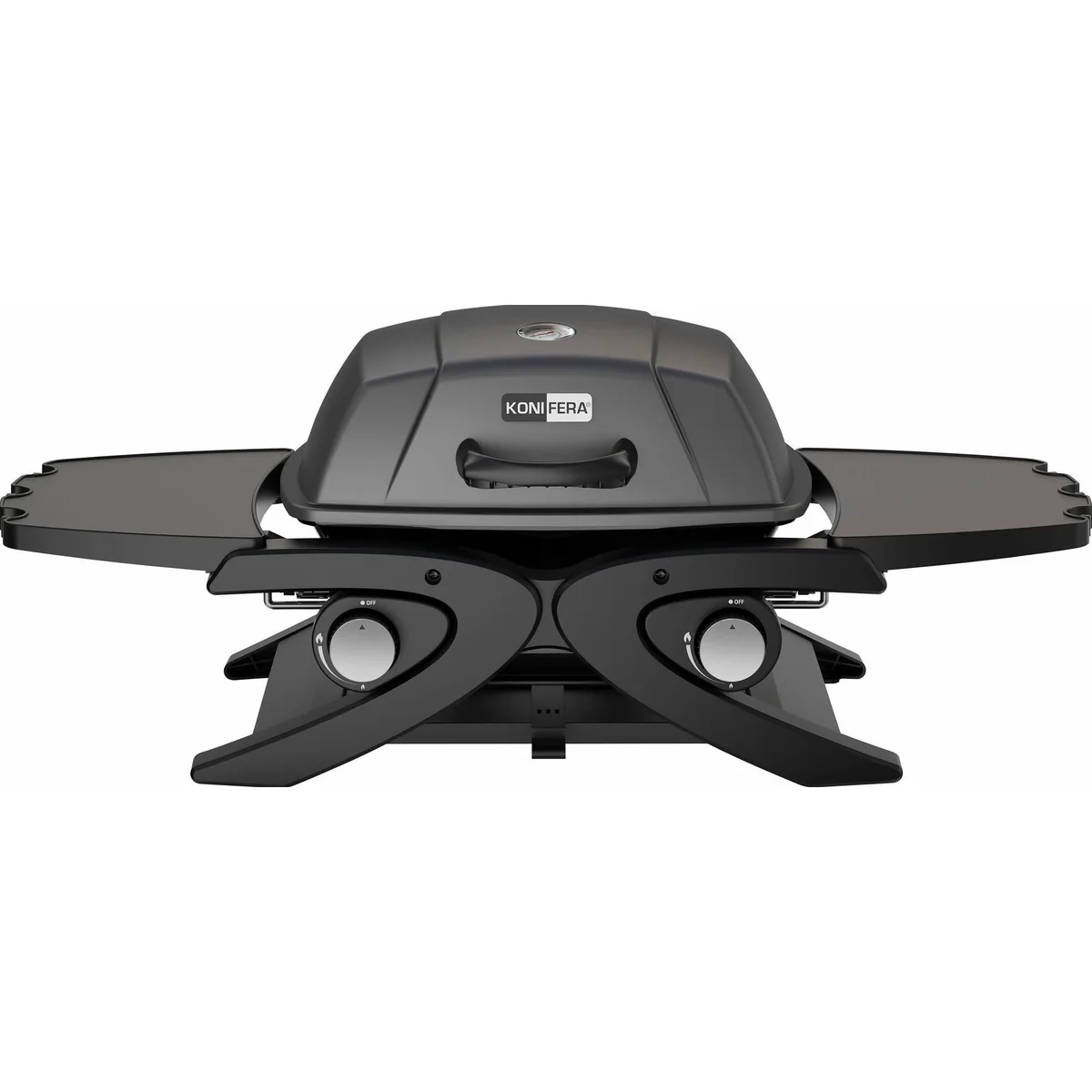 KONIFERA Gasgrill Tisch-Gasgrill, 2 Brenner à 2,1 kW, Edelstahl-Grillfläche, herausnehmbare Fettauffangschale 4