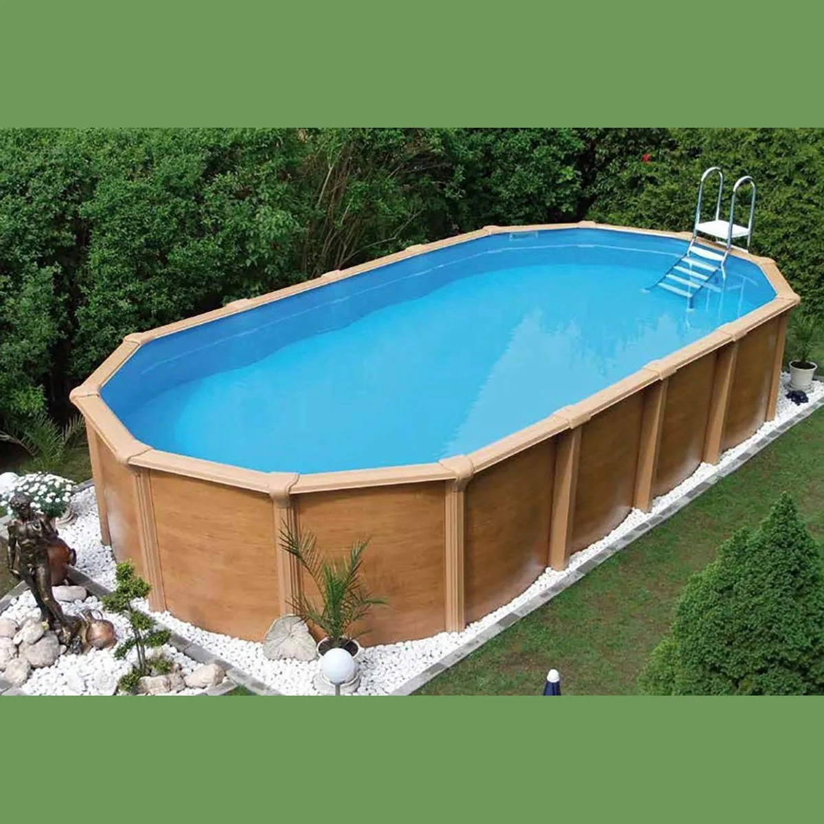 KWAD Ovalpool Wood, 10-tlg. Set, BxLxH: 370x610x132 cm 3