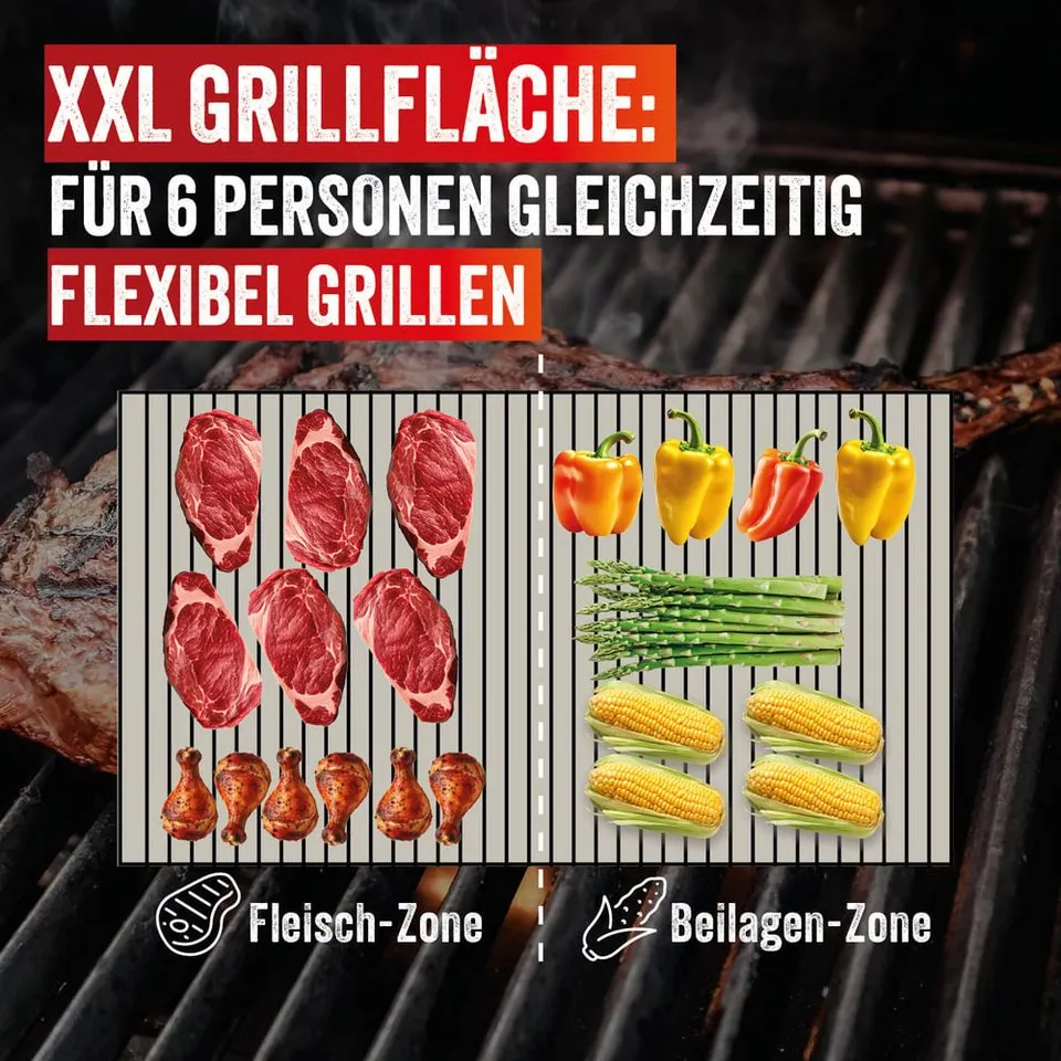 LANDMANN VOLTRIS Elektro-Grillwagen, präzise Temperaturregelung, 2 Fleischthermometer, Deckelthermometer 4