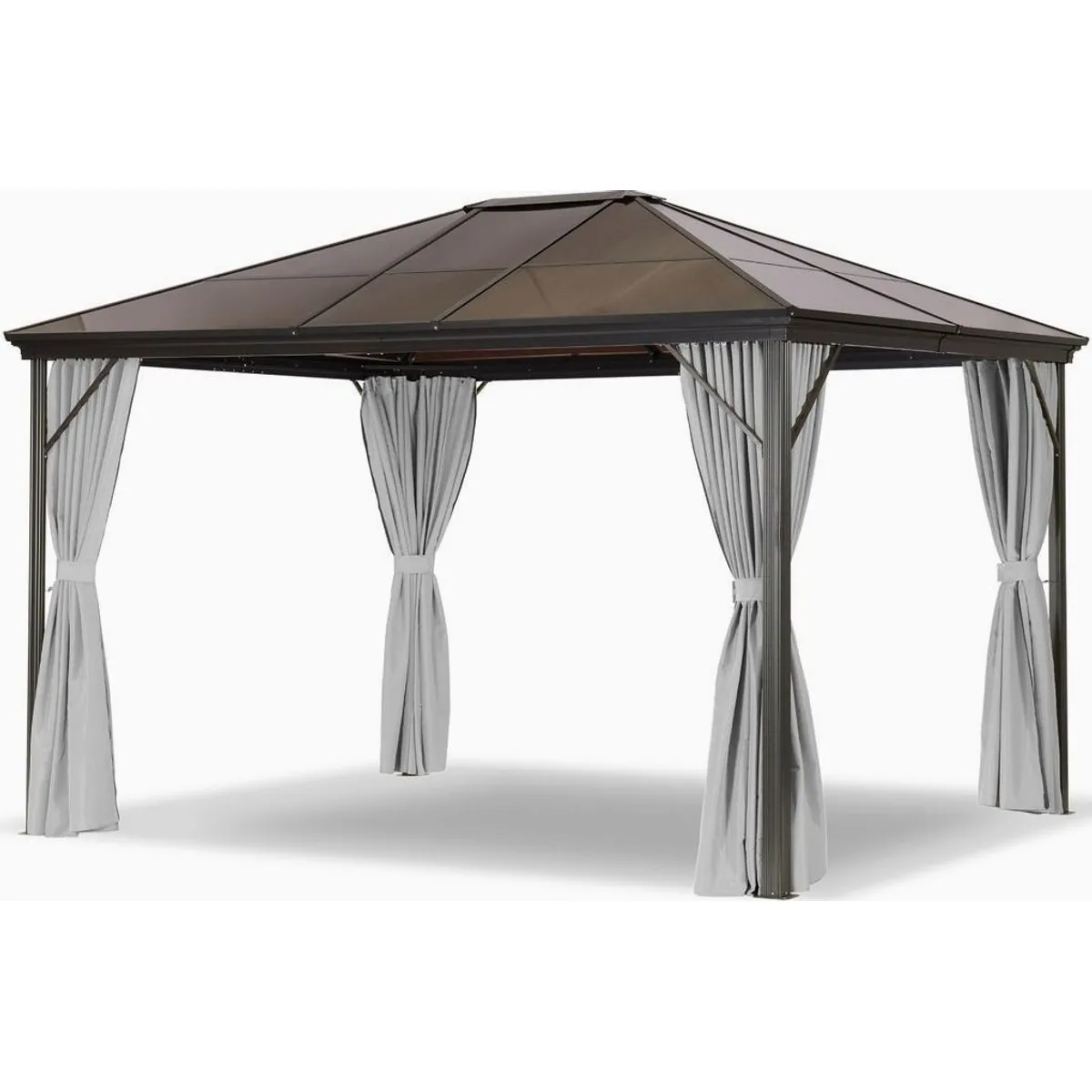 LECO Profi Pavillon 3x3,65 m, wasserdichtes Dach, 4 seitliche Polyesterwände 3