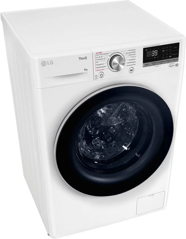 LG F4WV708P1E Waschmaschine, Energieeffizienz A, TurboWash Technologie 2