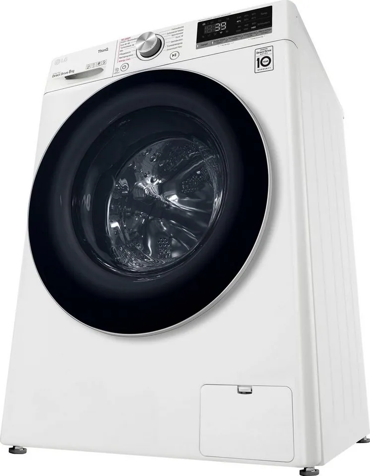 LG F4WV708P1E Waschmaschine, Energieeffizienz A, TurboWash Technologie 4