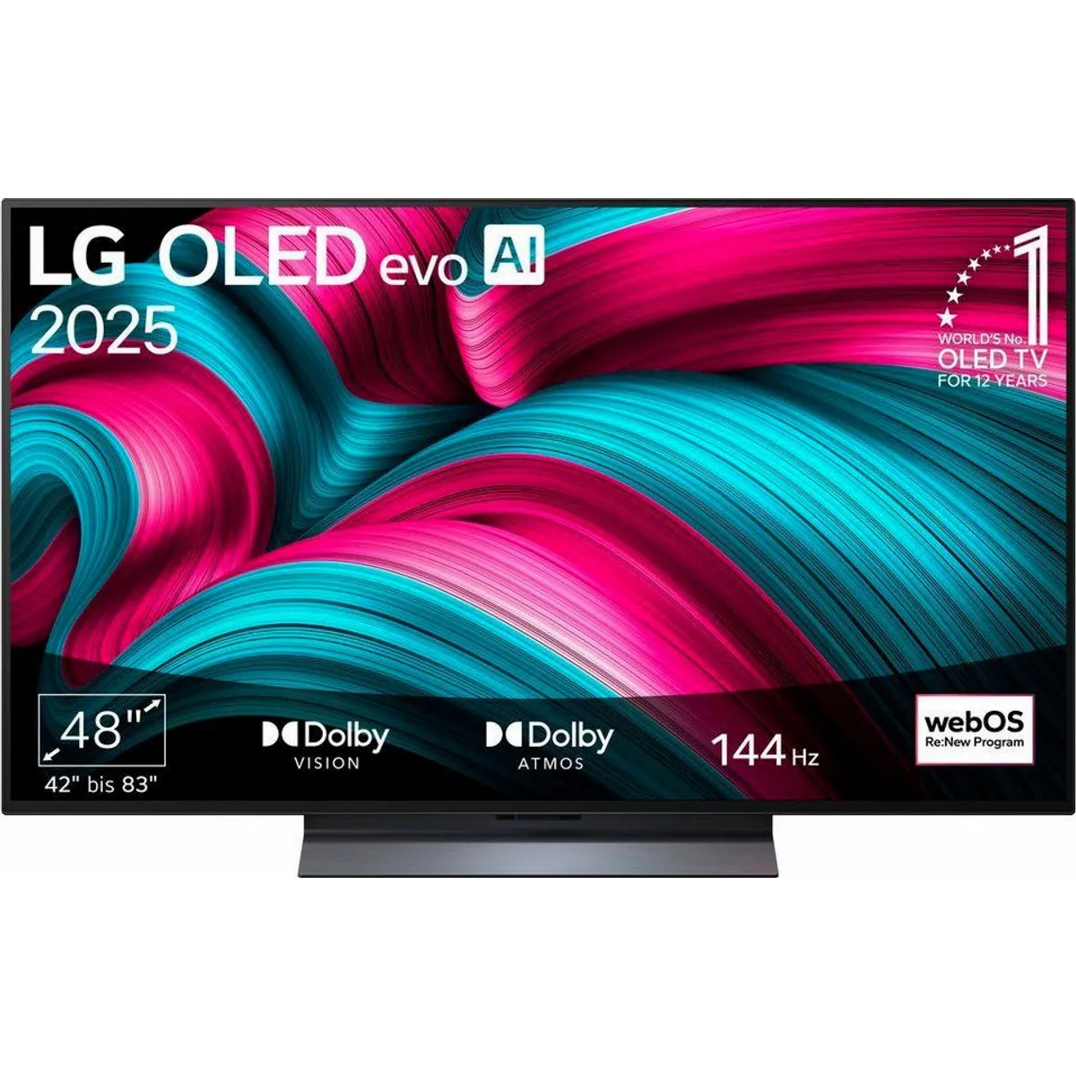 LG OLED48C5ELB OLED-Fernseher, 4K Ultra HD, 48 Zoll, AI Prozessor