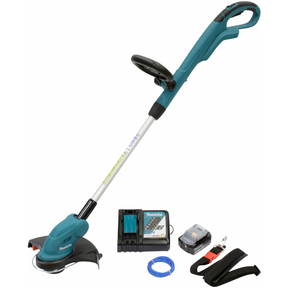 Makita DUR181RF Akku-Rasentrimmer, 26 cm Arbeitsbreite, 180° drehbarer Schneidkopf Dieses Produkt der Marke Makita wird von uns als unabhängigem