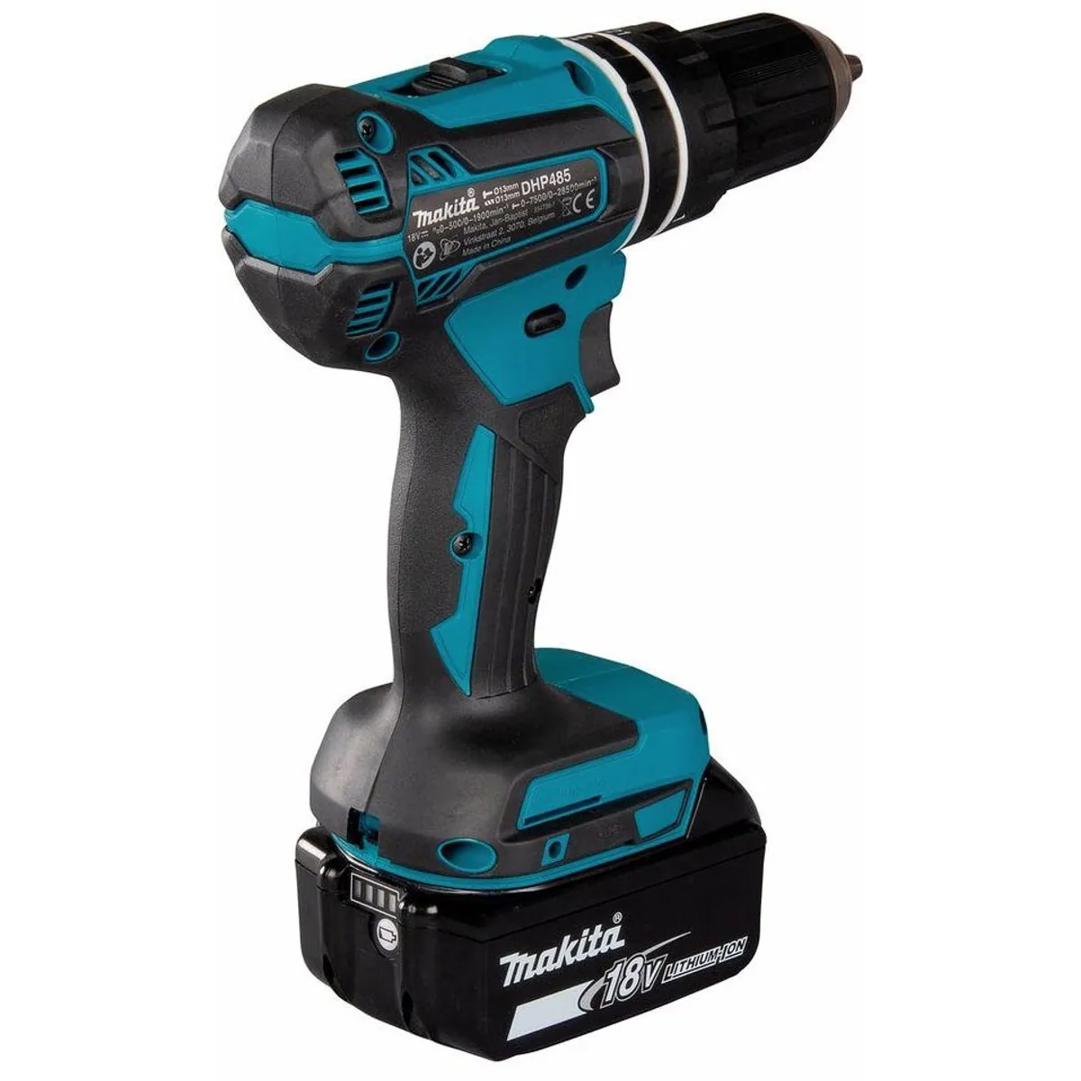 Makita DHP485RTJ Akku-Schlagbohrschrauber, 1900 U/min, 2 x 18 V/5 Ah Akkus Dieses Produkt der Marke Makita wird von uns als unabhängigem Händler 5