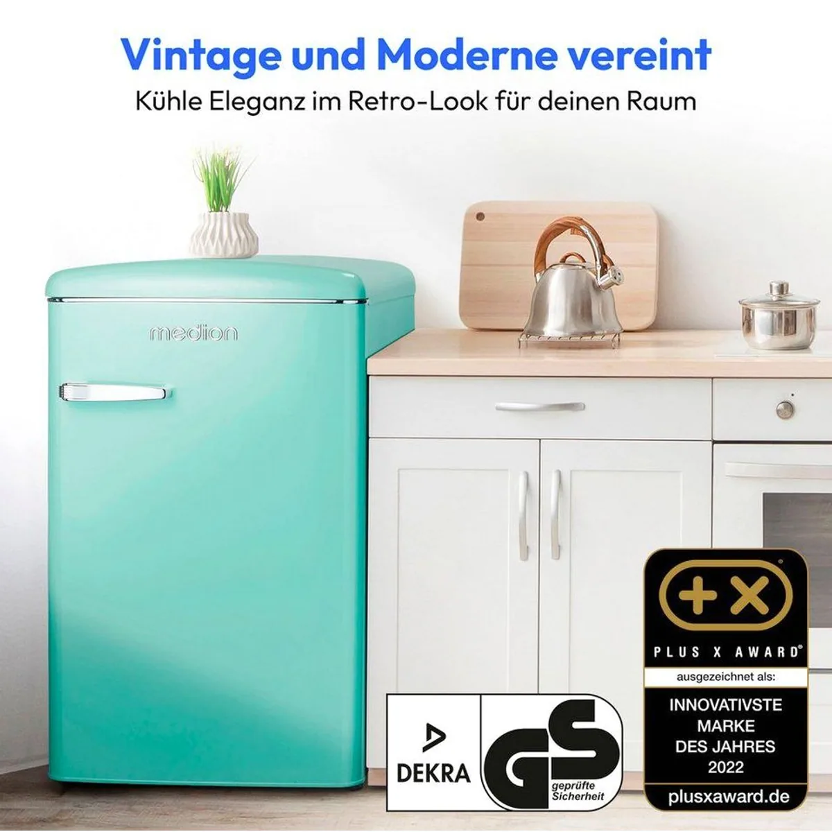 Medion Kühl-/Gefrierkombination MD37790, 108L Nutzinhalt, LED-Beleuchtung, kompakte Abmessungen 2