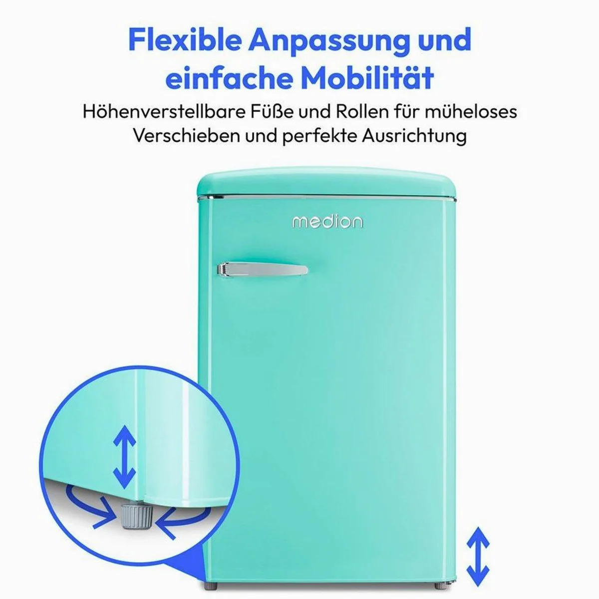 Medion Kühl-/Gefrierkombination MD37790, 108L Nutzinhalt, LED-Beleuchtung, kompakte Abmessungen 5