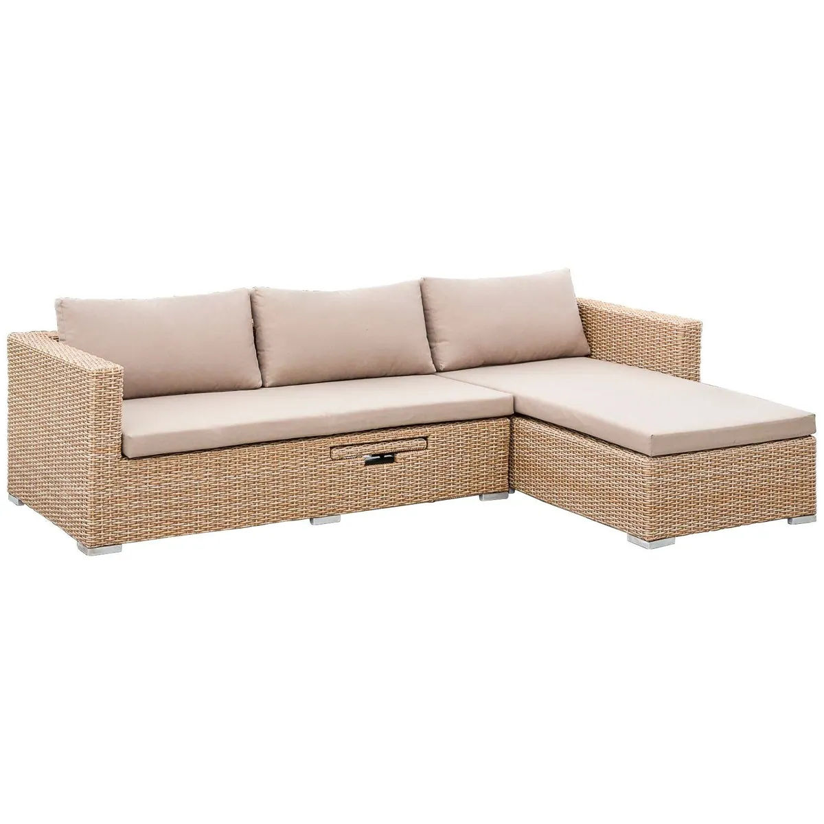 MERXX Veneto Loungesofa, Ecklounge aus Stahl, 240 kg Belastbarkeit, inkl. 6 cm Auflagen