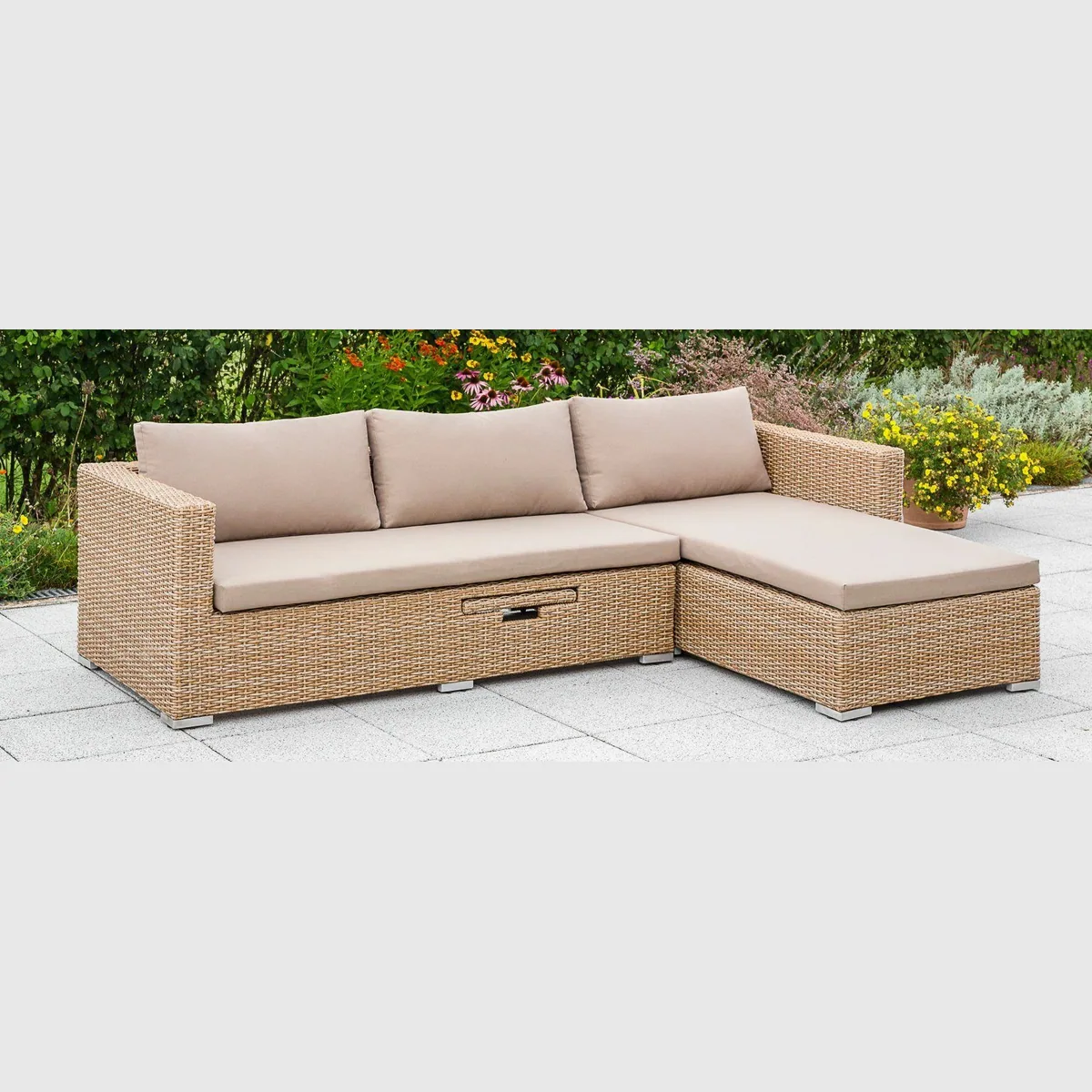 MERXX Veneto Loungesofa, Ecklounge aus Stahl, 240 kg Belastbarkeit, inkl. 6 cm Auflagen 2