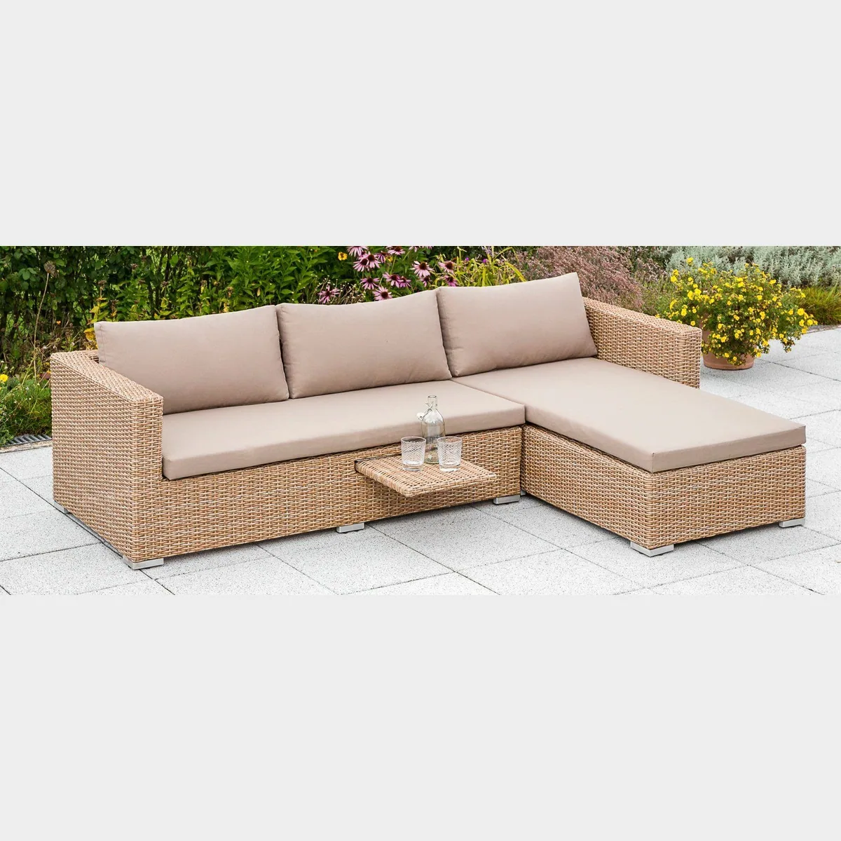 MERXX Veneto Loungesofa, Ecklounge aus Stahl, 240 kg Belastbarkeit, inkl. 6 cm Auflagen 3