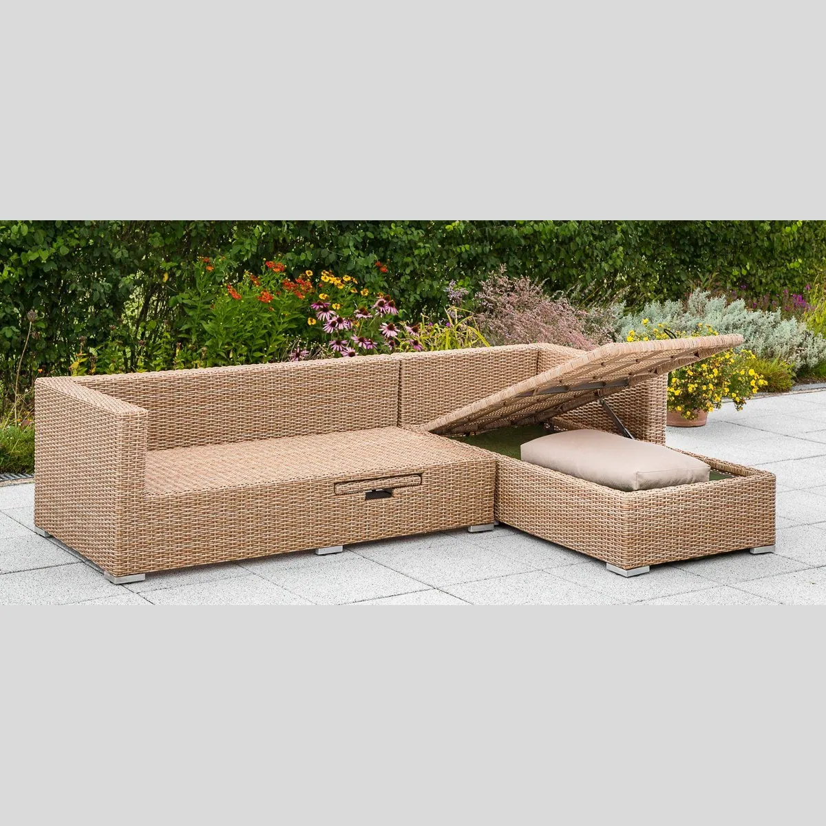MERXX Veneto Loungesofa, Ecklounge aus Stahl, 240 kg Belastbarkeit, inkl. 6 cm Auflagen 4