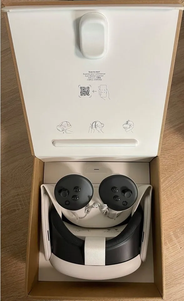 Meta Quest 3 128GB, kabelloses VR Headset, Snapdragon XR2, TruTouch-Haptik 2