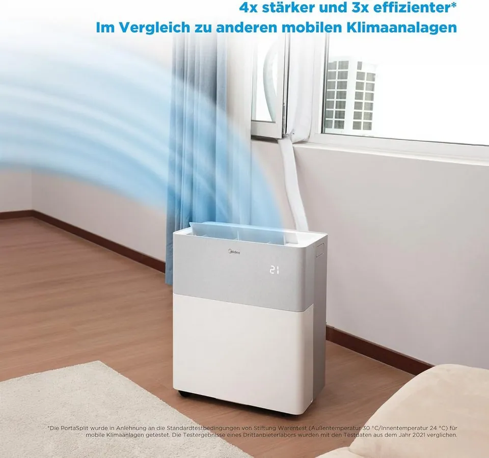 Midea PortaSplit Klimaanlage 3,5 kW, flexibel, leise, energieeffizient 4