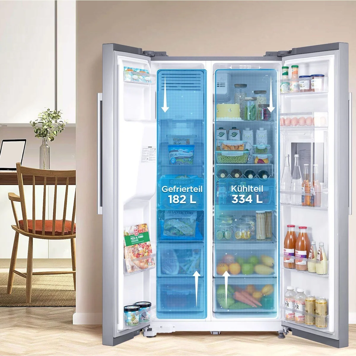 Midea KS-EIX 6.23, 176.5 cm hoch, 89.7 cm breit, vielseitige Kühltechnologien 4