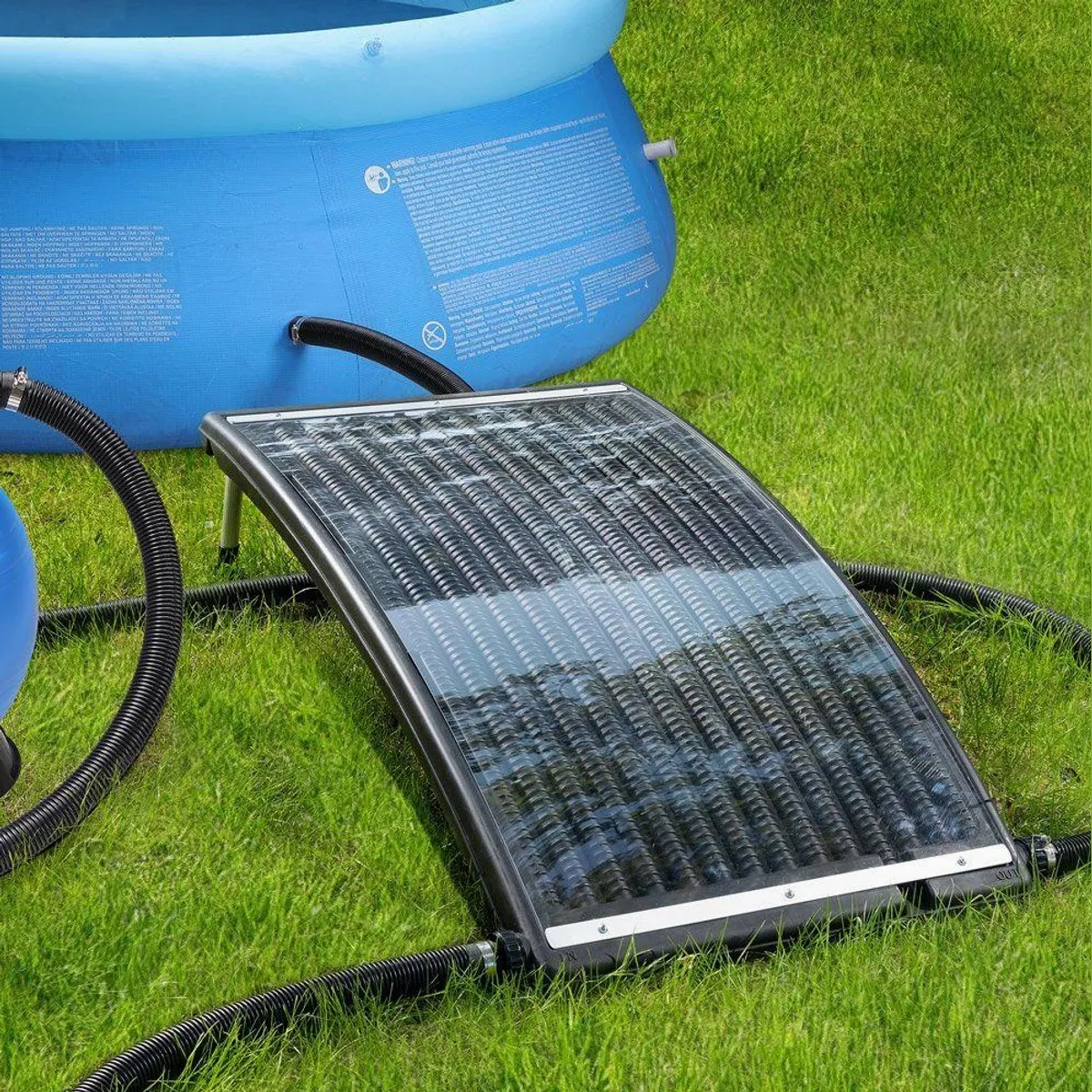 monzana Pool-Solarkollektor, 110x69x14cm, 10.000 L/h, Höhenverstellbar 26-38mm 2