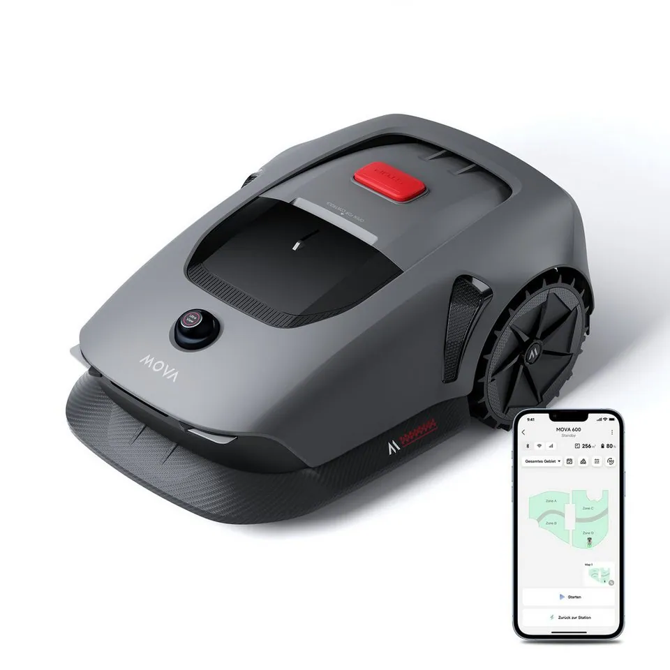 Mova 600 Kit Rasenmähroboter, präzise Mähstrategie, 5Ah Zusatz-Akku 2